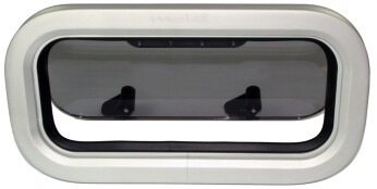 Portlight i aluminium, rektangulær