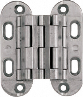 Hengsel i forkrommet messing 52 x 45 mm