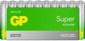 GP Super Alkaline batteri AAA 20-pk
