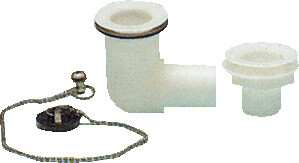 Avløp komplett hvit 3/4'