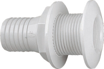 Skroggjennomføring nylon hvit