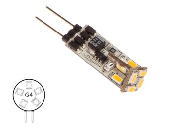 LED-pære G4, 2700/varmhvit, dimbar