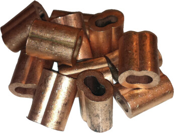 Kobberhylser for pressing på wire