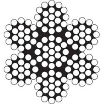 Wire, 7x19 metervare, syrefast